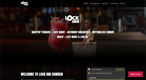 The Lock Inn Camden Website Development